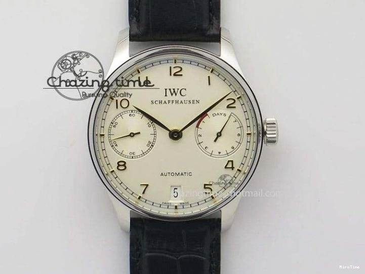 MIROTIME 0301 Portuguese Chrono RG IW371415 ZF 1:1 Best Edition Black Dial On Black Leather Strap A79350 (Slim Movement) FashionForward 7264